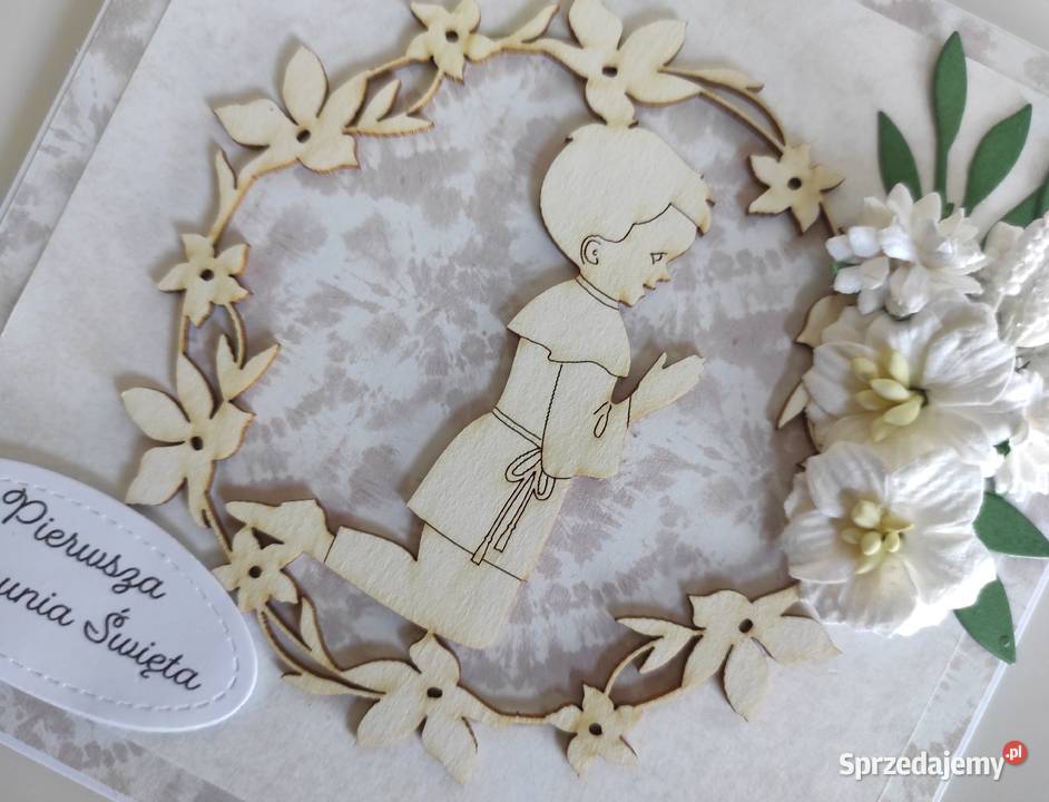 Kartka w pudełku ręcznie robiona Pamiątka Łódź