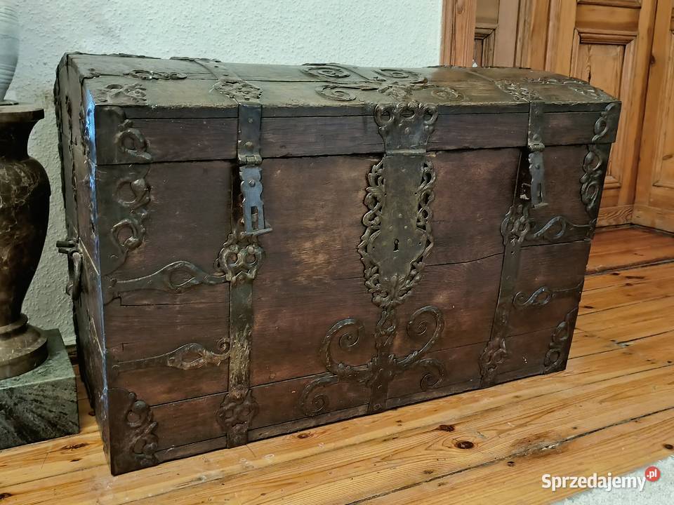 Skrzynia barokowa drewniana kufer sprzedam