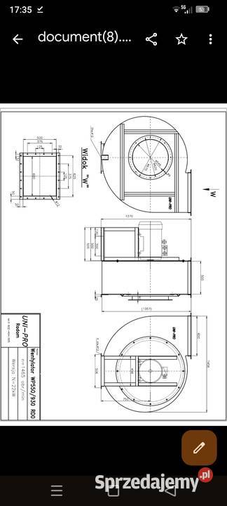 Wentylator promieniowy 22kW Nowa Sól