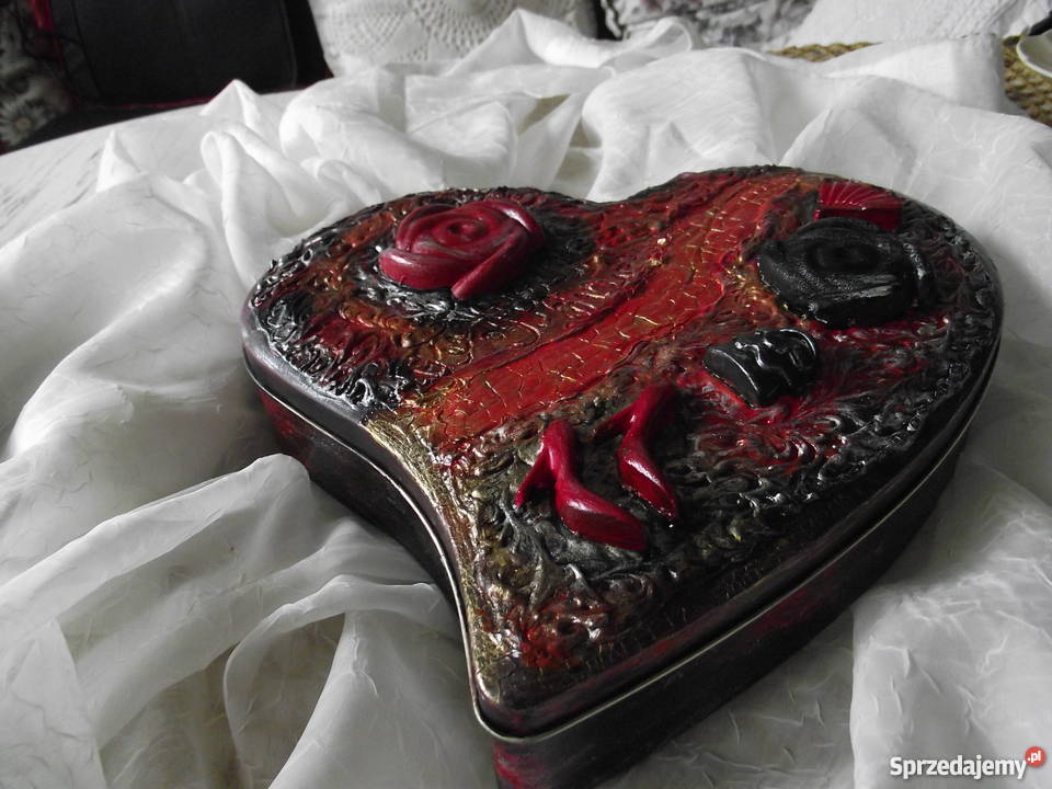 KASETA SZKATUŁKA POJEMNIK DECOUPAGE Dekoracje i ozdoby Piła