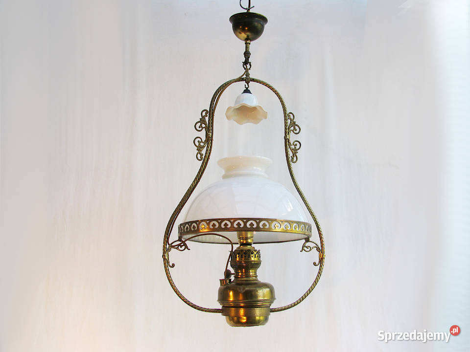 Lampa wisząca mosiądz Francja II Szczecinek sprzedam