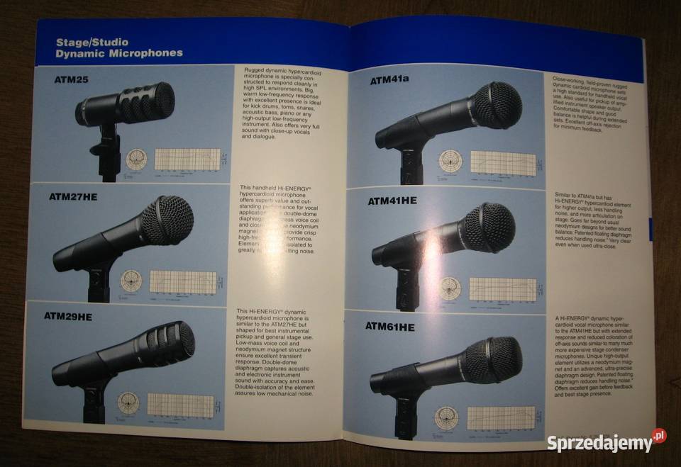 AudioTechnica microphones catalogs brochures Kępice