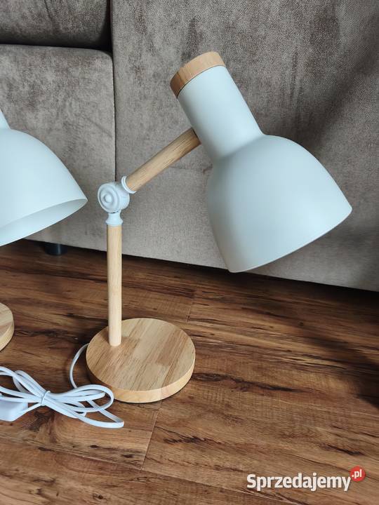 2 nowe drewniano metalowe lampki biurkowe nocne świętokrzyskie Sandomierz