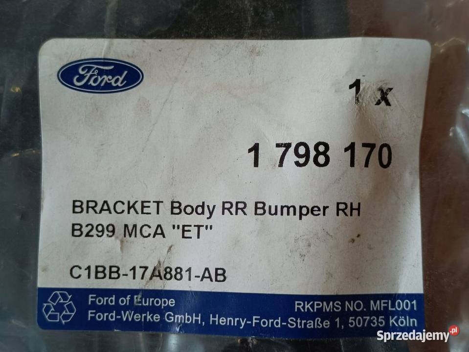 FORD FIESTA 08 ŚLIZG MOCOWANIE ZDERZAKA PRAWY Pozostałe Pleszew