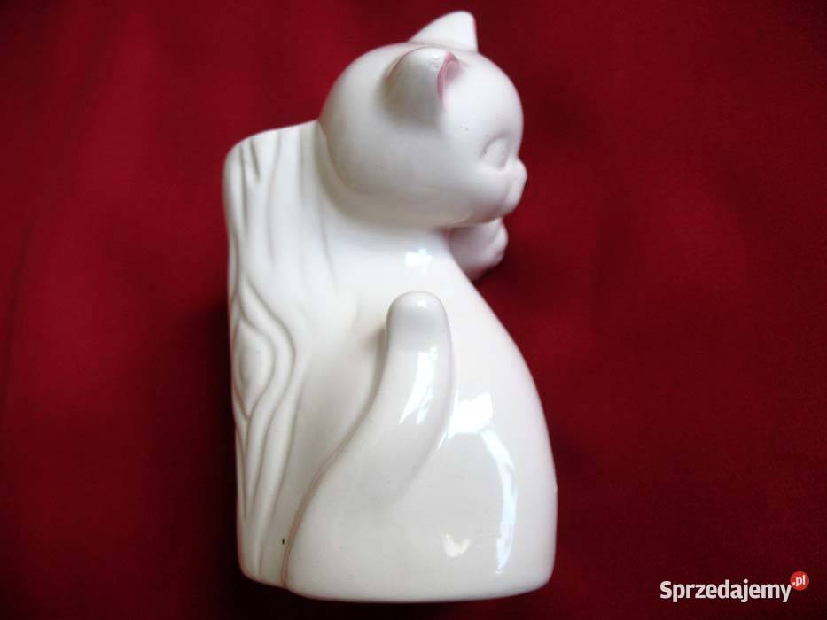 Kot Orient orchid kotki z wazonem porcelana Siedlce