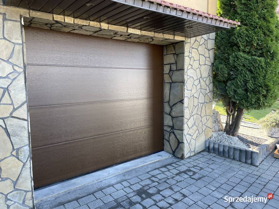 Brama garażowa brązowa brąz ral 8014 antracyt Trzebinia