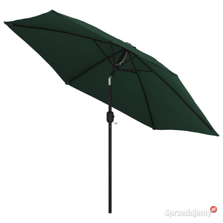 Parasol z LED na wysięgniku 3 m zielony WM42203 Pozostałe Warszawa