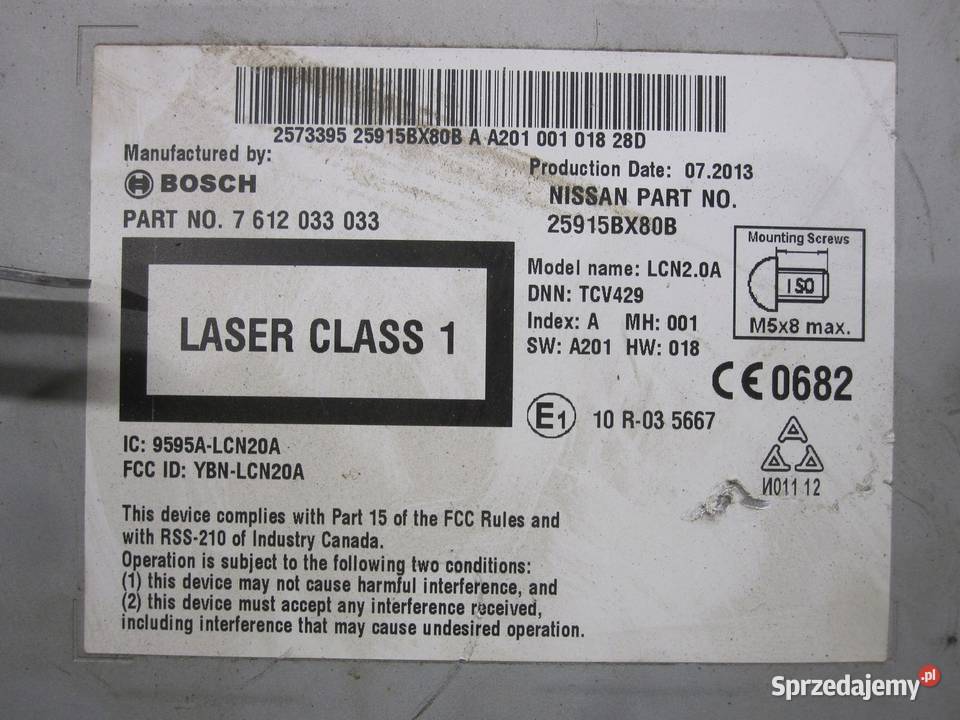 NISSAN JUKE I F15 13r radio CD 25915BX80B Kielce