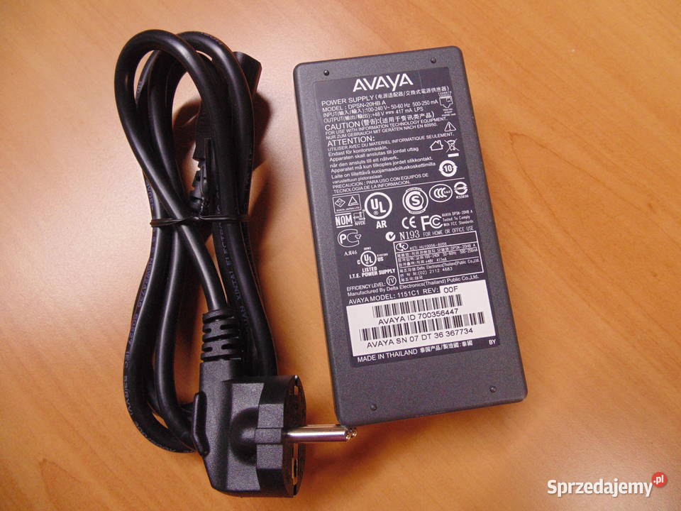 Zasilacz PoE AVAYA DPSN20HB A 48V 417mA