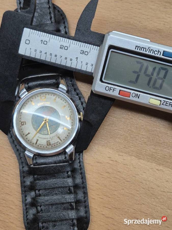Radziecki zegarekSputnik lata 50 XX w Męskie śląskie