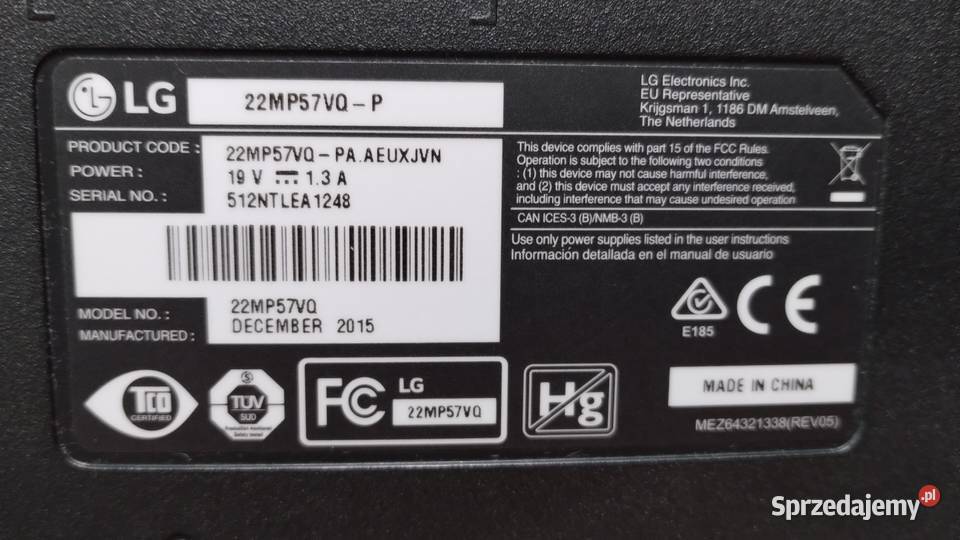 Monitor LED LG 22MP57VQP matryca IPS Full HD LED Rzeszów