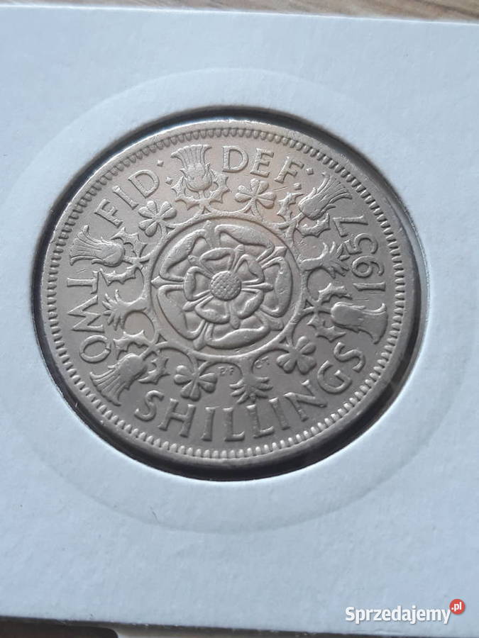 2 Szylingi Wielka Brytania 1957 r Konin