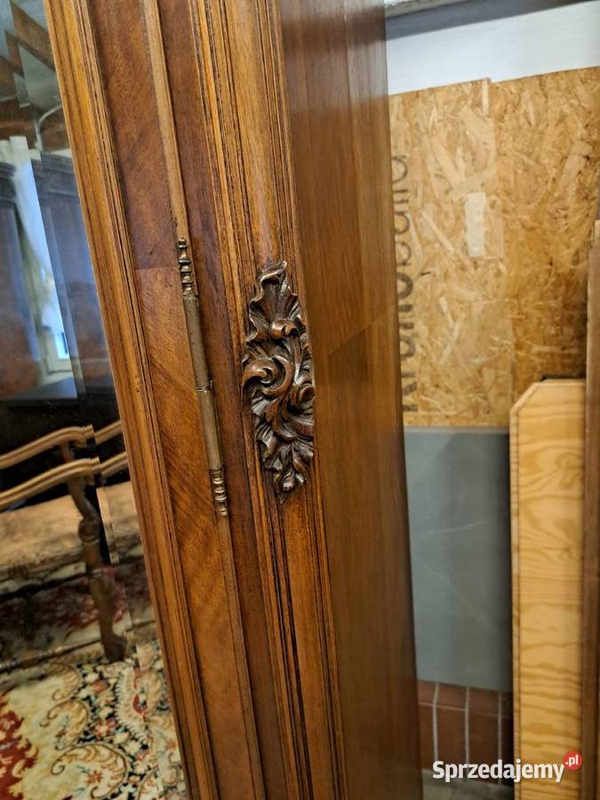 Piękna 2drzwiowa szafa Ludwik Filip z lustrami