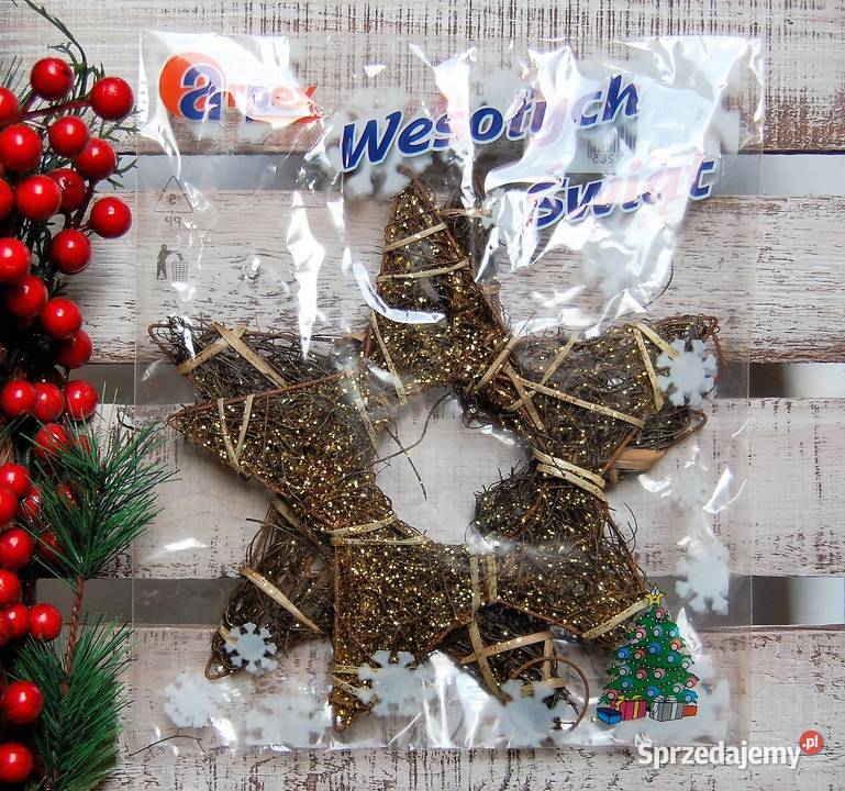 Gwiazda gwiazdka pleciona ozdoba naturalna Arpex Dekoracje i ozdoby Lublin sprzedam