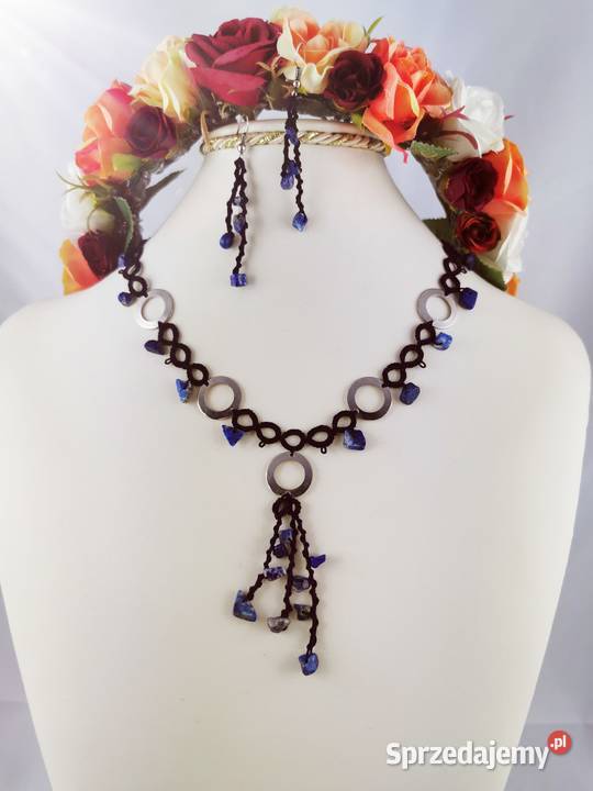 Biżuteria frywolitkowa Wiśniowa