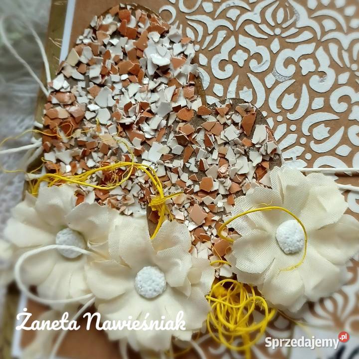 Kartka świąteczna wielkanocna hand made Mszana Dolna sprzedam