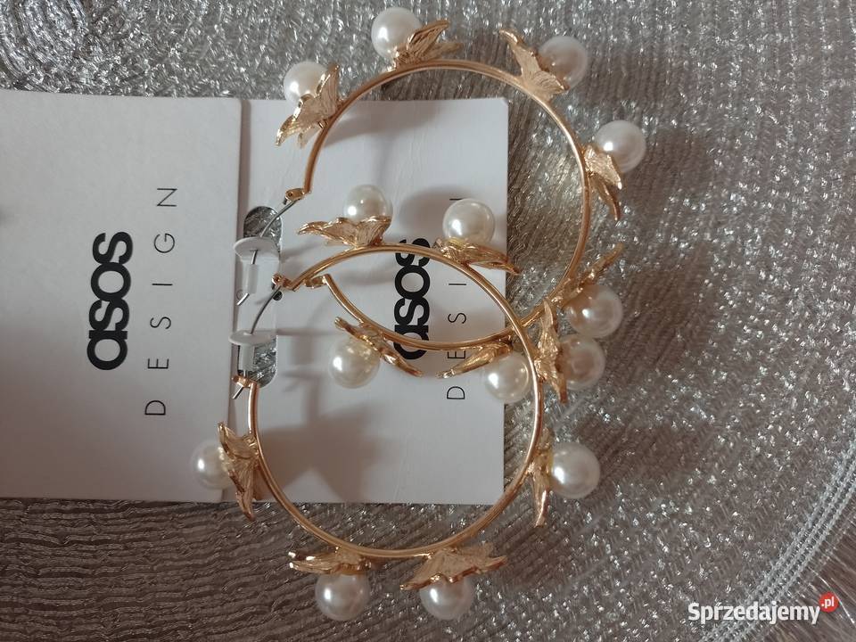 ASOS Bogato zdobione perłami Kolczyki koła z małopolskie Kraków