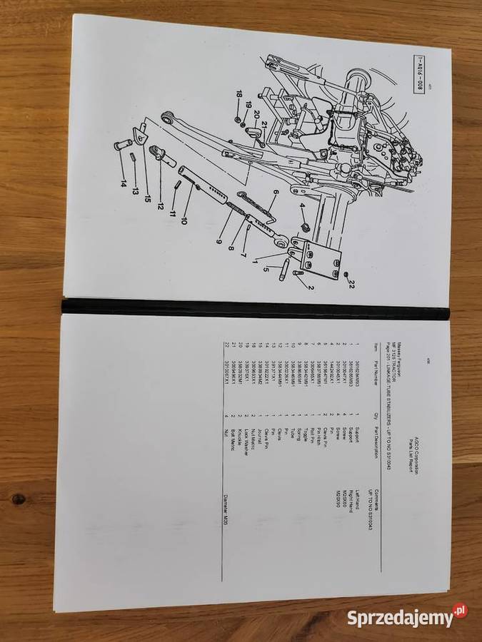 MASSEY FERGUSON 3125 katalog części Gdańsk sprzedam