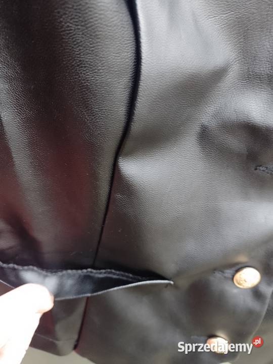 4244 LXL SheinCzarna skóropodobna Kamizelka Kraków