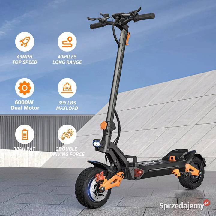 Hulajnoga elektryczna 6000W podwójny silnik Sport i Wypoczynek Łapsze Wyżne