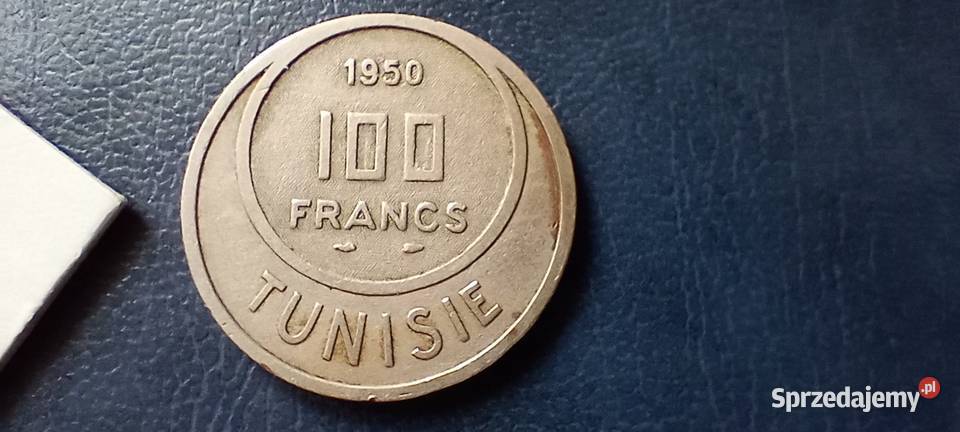 Stare monety 100 frank 1950 Tunezja Lesko