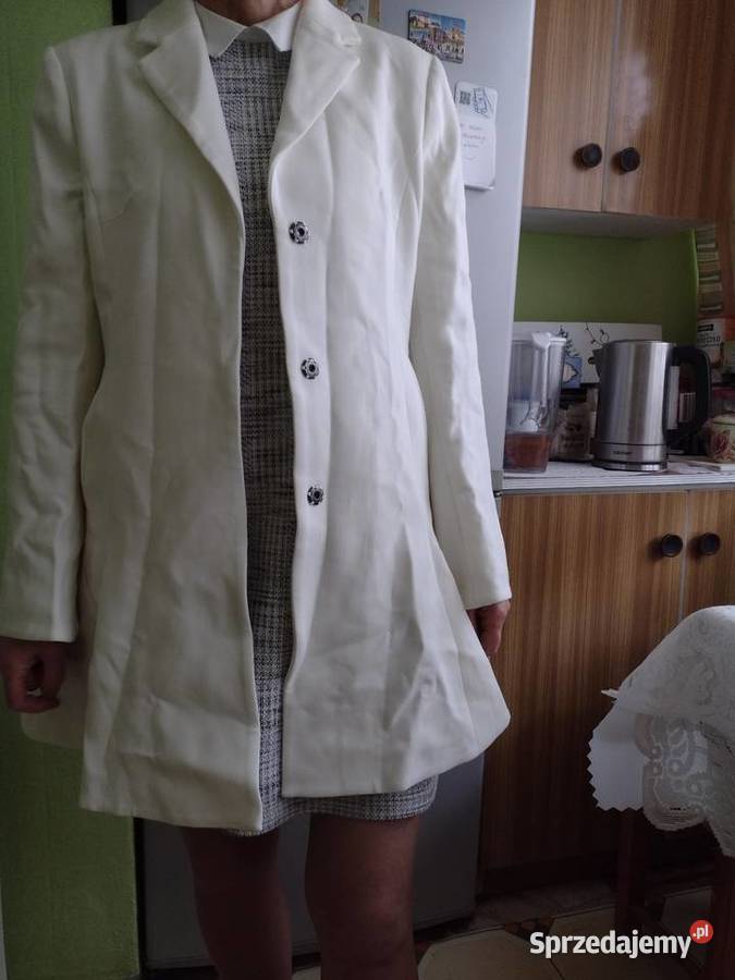 38M ASOSBiały rozkloszowany płaszcz do ślubu małopolskie Kraków