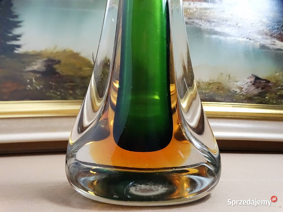 Wazon Murano Glass Sommerso 30 Vintage Włochy z Biłgoraj