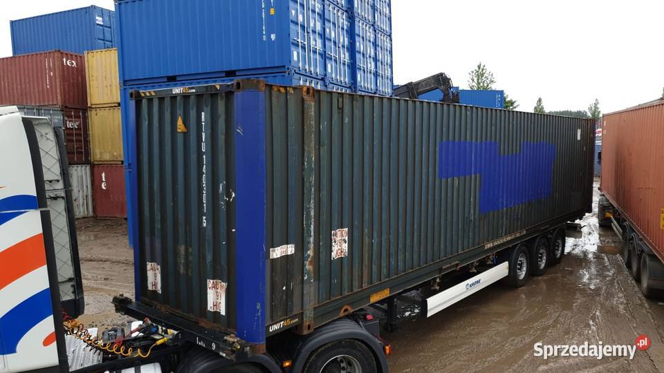 Kontener morski magazyn 45HCPW 33 europalety Gdańsk