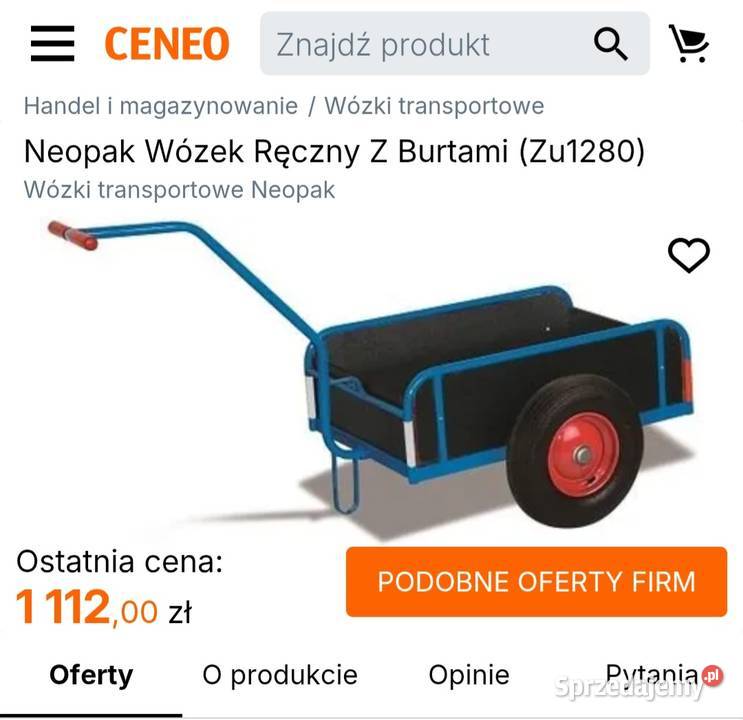 Wózek ręczny ogrodowy Sukowy