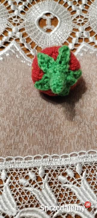Maskotka truskawka na szydełku śląskie Częstochowa