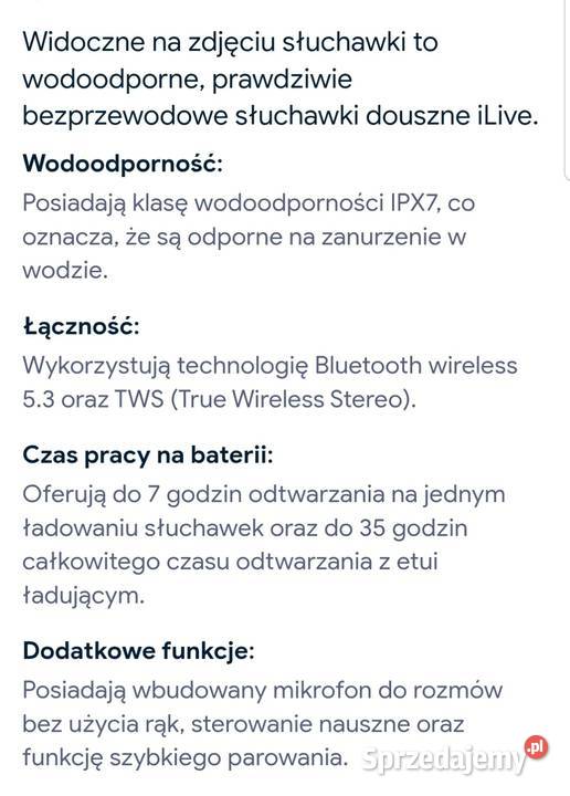 Słuchawki waterproof Bydgoszcz