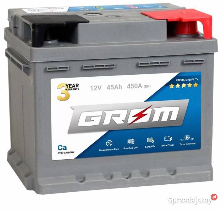 Akumulator GROM Premium 45Ah 450A EN DTR Wałbrzych sprzedam