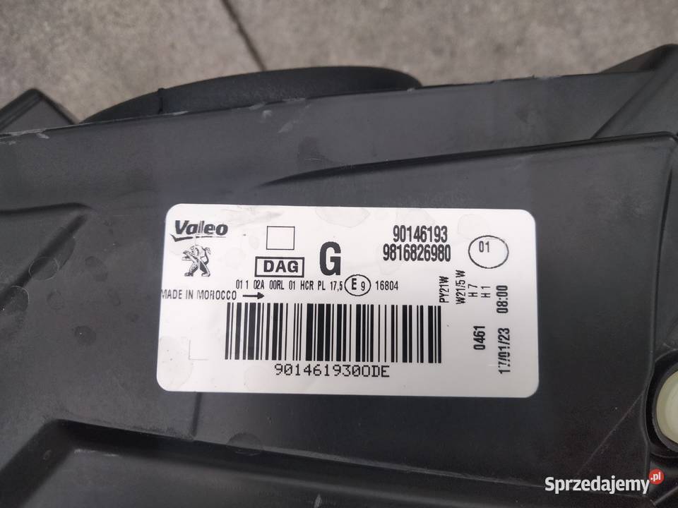 peugeot rifter partner IV 18 LAMPA PRZÓD Puławy