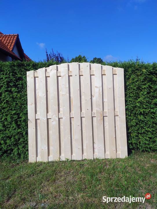 Płot Drewniany Deskowy Łuk Panel Gęsty Witkowo