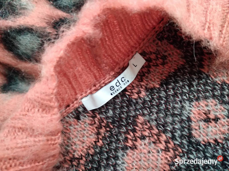 Sweter damski edc rozmiar L panterka różowy Kielce sprzedam