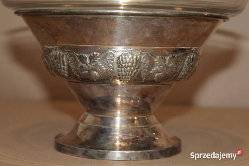 Posrebrzana patera ze szkłem 110 FiaF Szczecin