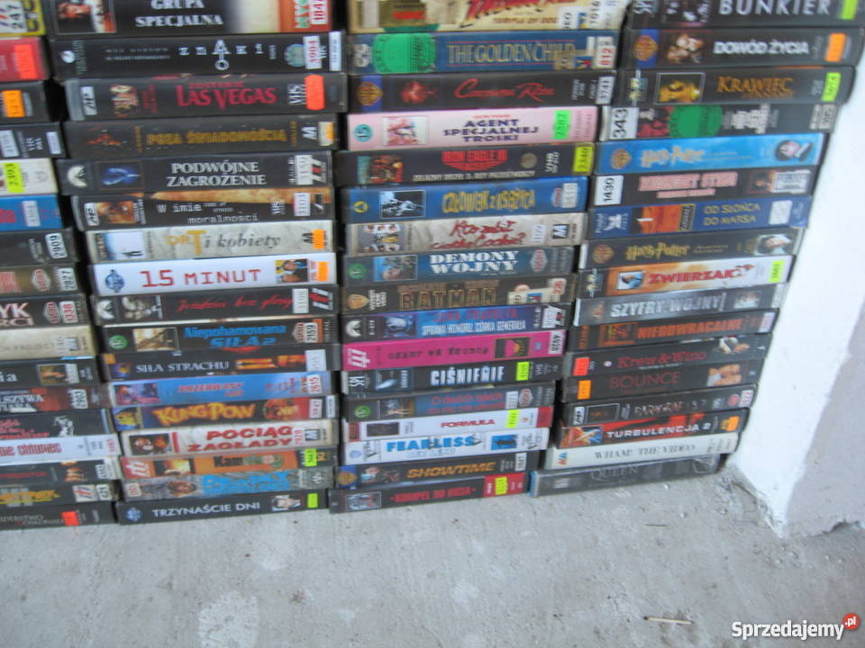 Oryginał filmy VHS z wypoyczalni 300 VHS Grodziczno