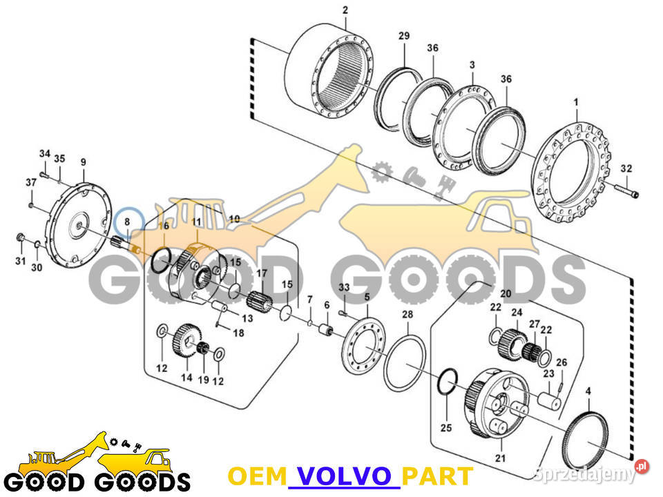 VOLVO WAŁEK WAŁEK TULEJKA 14719539 14575733 Układ napędowy Władysławów sprzedam