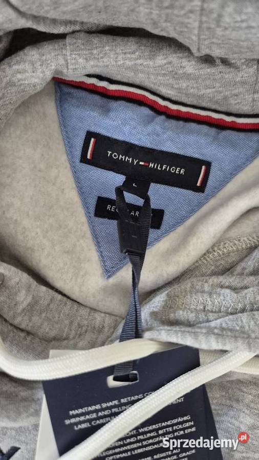 Szara bluza z kapturem Tommy Hilfiger Rozmiar L Odzież sportowa małopolskie Łososina Dolna