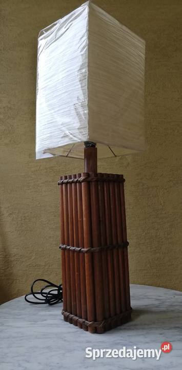 Lampka stołowa nocna rattanowa lampa stojąca Lampy stołowe i nocne Lampy mazowieckie