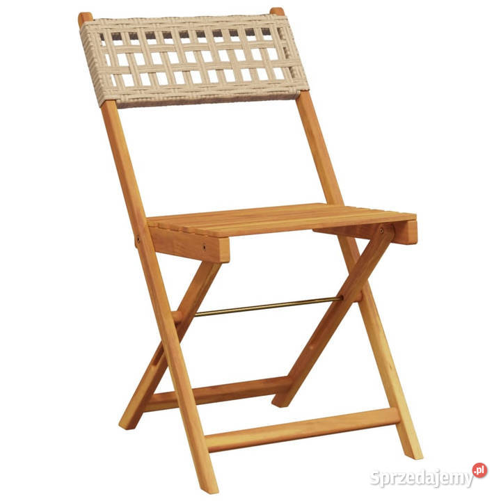 3cz zestaw mebli bistro beżowy rattan PE i