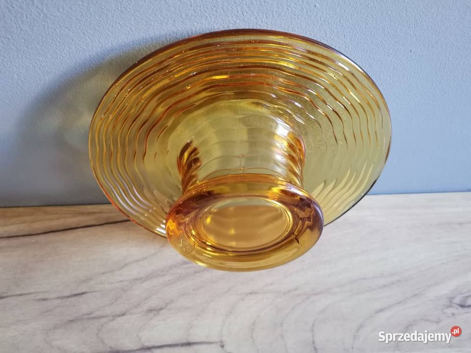 Stary wazon ikebana szkło miodowe Katowice sprzedam