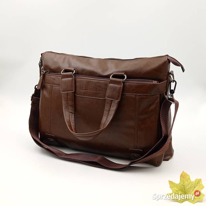 Teczka torba LEINASEN skórzana na ramie b Zawiercie sprzedam