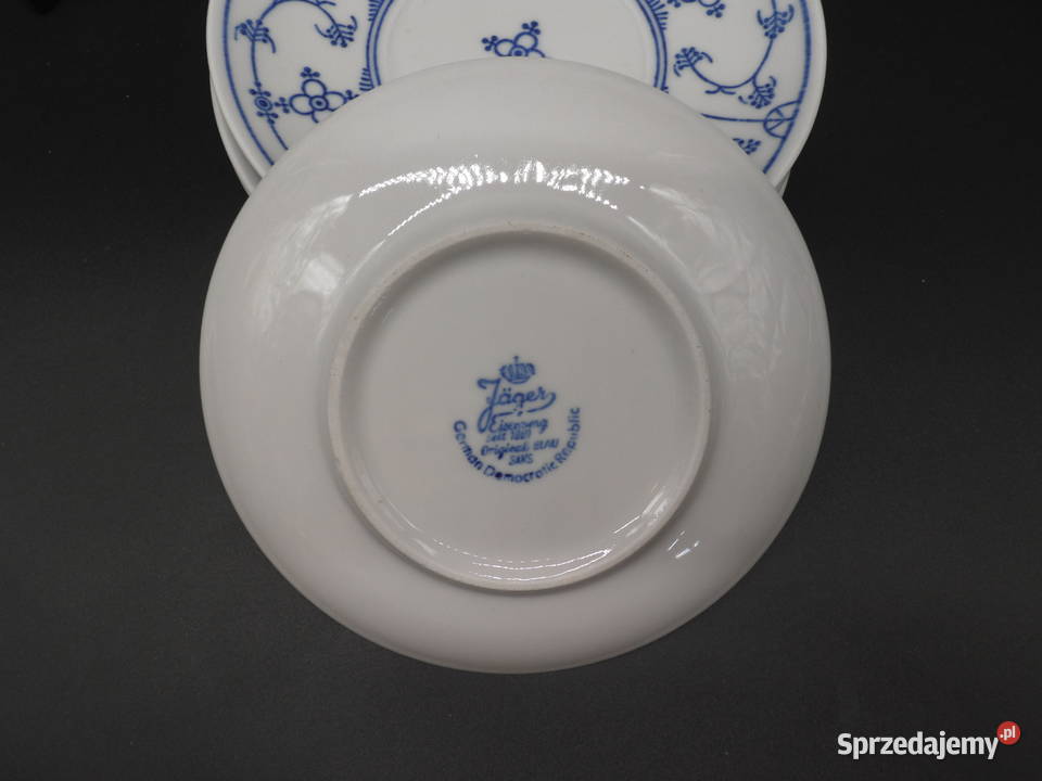 Talerzyki podstawki 6 wzór słomkowy JGER Porcelana i szkło Raszków sprzedam