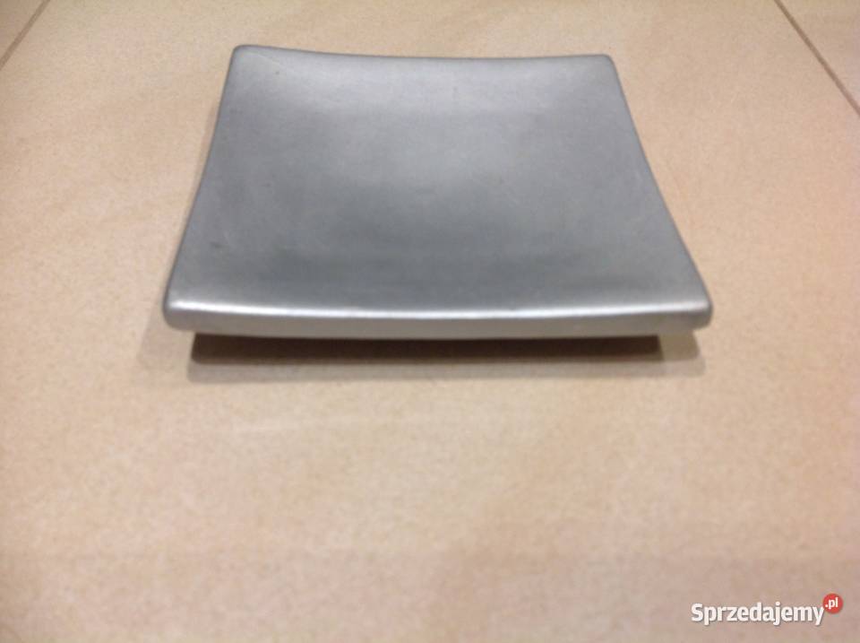 Podstawa Ceramiczna Srebrna na Świece Świecznik Nowa Sól sprzedam