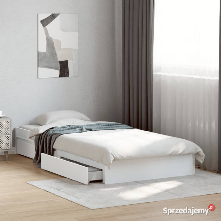 Rama łóżka z szufladami biała 75x190 WM3280713 193cm Łóżka