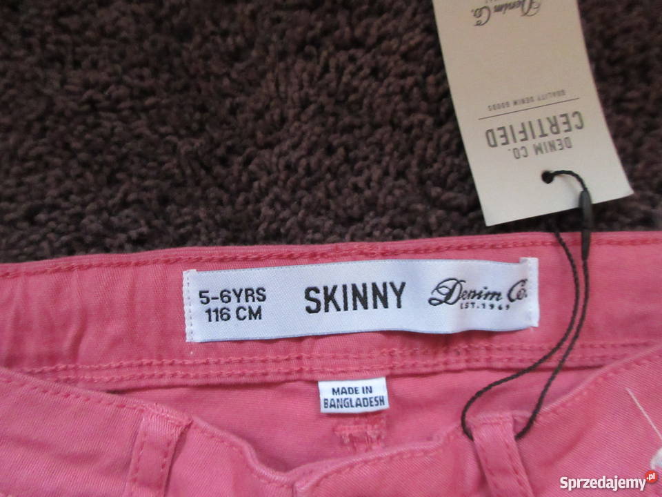 Modne spodnie rurki DENIM dziewczynki 116