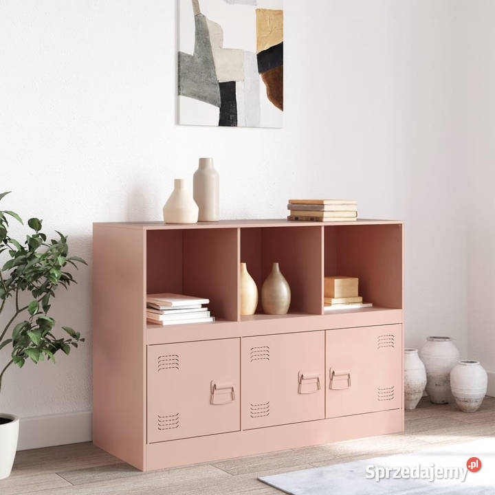 Szafka boczna różowa 99x39x73 stal WM841788 Warszawa