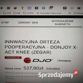 Orteza Donjoy XACT Knee zegar Sprzęt medyczny Częstochowa