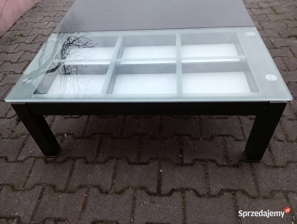 Stolik kawowy Venge ciemny brąz stelaż metalowy Jaworzno